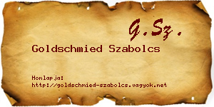 Goldschmied Szabolcs névjegykártya